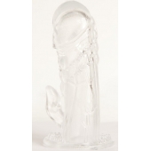 Прозрачная гелевая насадка с клиторальным отростком - 13 см. - Toyfa Basic - в Абакане купить с доставкой