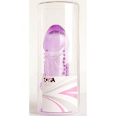 Фиолетовая гелевая насадка с шипами - 13 см. - Toyfa Basic - в Абакане купить с доставкой