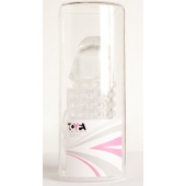 Гелевая прозрачная насадка с 2 отростками - 13 см. - Toyfa Basic - в Абакане купить с доставкой