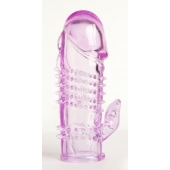 Фиолетовая насадка с коготком и шипами - 13 см. - Toyfa Basic - в Абакане купить с доставкой