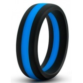 Черно-синее эрекционное кольцо Silicone Go Pro Cock Ring - Blush Novelties - в Абакане купить с доставкой