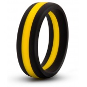 Черно-желтое силиконовое эрекционное кольцо Silicone Go Pro Cock Ring - Blush Novelties - в Абакане купить с доставкой