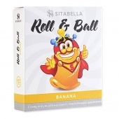 Стимулирующий презерватив-насадка Roll   Ball Banana - Sitabella - купить с доставкой в Абакане