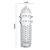 Закрытая прозрачная насадка Crystal sleeve - 14,2 см. - Erowoman-Eroman - в Абакане купить с доставкой