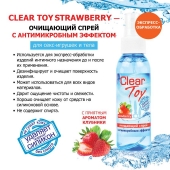 Очищающий спрей для игрушек CLEAR TOY Strawberry - 100 мл. - Биоритм - купить с доставкой в Абакане