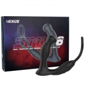 Черная анальная пробка NEXUS SIMUL8 с фиксацией на теле кольцами - Nexus Range - в Абакане купить с доставкой
