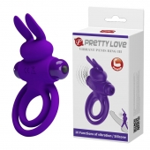 Фиолетовое эрекционное кольцо с вибростимуляцией клитора Vibrant Penis Ring III - Baile - в Абакане купить с доставкой