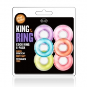 Набор из 6 эрекционных колец King of the Ring - Blush Novelties - в Абакане купить с доставкой