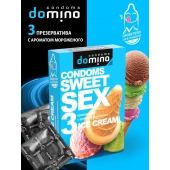 Презервативы для орального секса DOMINO Sweet Sex с ароматом мороженого - 3 шт. - Domino - купить с доставкой в Абакане
