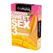 Презервативы для орального секса DOMINO Sweet Sex с ароматом манго - 3 шт. - Domino - купить с доставкой в Абакане