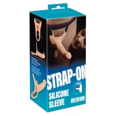 Силиконовый полый страпон на ремнях Silicone Strap-on - 16 см. - Orion - купить с доставкой в Абакане