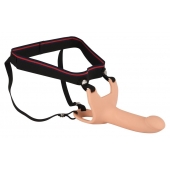 Силиконовый полый страпон на ремнях Silicone Strap-on - 16 см. - Orion - купить с доставкой в Абакане