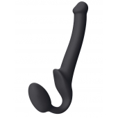 Черный безремневой страпон Silicone Bendable Strap-On S - Strap-on-me - купить с доставкой в Абакане
