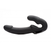 Черный безремневой страпон Urge Silicone Strap On с пультом ДУ - 24 см. - XR Brands - купить с доставкой в Абакане