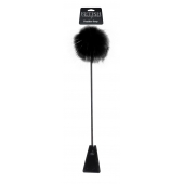Черный стек Feather Crop с пуховкой на конце - 53,3 см. - Pipedream - купить с доставкой в Абакане