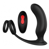 Черный массажер простаты REMOTE P-PLEASER - Dream Toys - в Абакане купить с доставкой