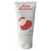 Лубрикант на водной основе с ароматом малины Love Protection Strawberry - 50 мл. - Lola Games - купить с доставкой в Абакане