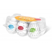 Набор из 6 мастурбаторов Tenga EGG Easy Beat с различным рельефом - Tenga - в Абакане купить с доставкой