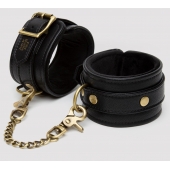 Черные оковы на ноги Bound to You Faux Leather Ankle Cuffs - Fifty Shades of Grey - купить с доставкой в Абакане