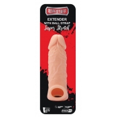 Телесная насадка EXTENDER WITH BALL STRAP 5.5 - 14 см. - Dream Toys - в Абакане купить с доставкой