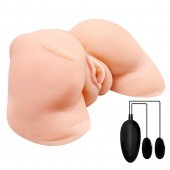 Телесная вибровагина Julie с 2 рабочими отверстиями - Baile - в Абакане купить с доставкой