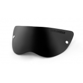 Черная плотная кожаная маска на глаза - БДСМ Арсенал - купить с доставкой в Абакане