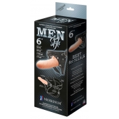 Телесный пустотелый харнесс MEN Style - 17,5 см. - LOVETOY (А-Полимер) - купить с доставкой в Абакане