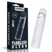 Прозрачная насадка-удлинитель Flawless Clear Penis Sleeve Add 1 - 15,5 см. - Lovetoy - в Абакане купить с доставкой