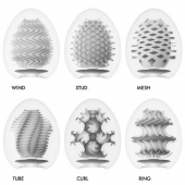 Набор из 6 мастурбаторов Tenga EGG IV с различным рельефом - Tenga - в Абакане купить с доставкой