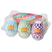 Набор из 6 мастурбаторов Tenga EGG IV с различным рельефом - Tenga - в Абакане купить с доставкой