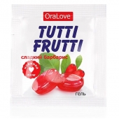 Гель-смазка Tutti-frutti со вкусом барбариса - 4 гр. - Биоритм - купить с доставкой в Абакане