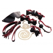 Черно-красный бондажный набор Bow-tie - ToyFa - купить с доставкой в Абакане