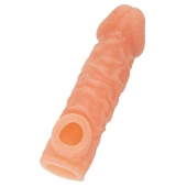 Телесная закрытая насадка с шершавой головкой Cock Sleeve Size M - 15,6 см. - KOKOS - в Абакане купить с доставкой