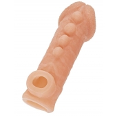 Телесная закрытая насадка с шишечками Cock Sleeve Size S - 13,8 см. - KOKOS - в Абакане купить с доставкой