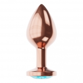 Пробка цвета розового золота с малиновым кристаллом Diamond Topaz Shine L - 8,3 см. - Lola Games - купить с доставкой в Абакане