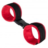 Красно-черные велюровые оковы Anonymo - ToyFa - купить с доставкой в Абакане