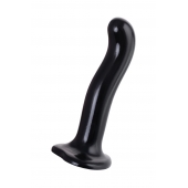 Черный стимулятор для пар P G-Spot Dildo Size L - 19 см. - Strap-on-me - в Абакане купить с доставкой