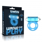 Голубое, светящееся в темноте эрекционное виброкольцо Lumino Play Vibrating Penis Ring - Lovetoy - в Абакане купить с доставкой