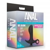 Черный анальный вибратор Silicone Vibrating Prostate Massager 01 - 10,8 см. - Blush Novelties - в Абакане купить с доставкой