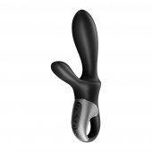 Черный анальный вибратор Heat Climax+ с функцией нагрева - 20,6 см. - Satisfyer - в Абакане купить с доставкой
