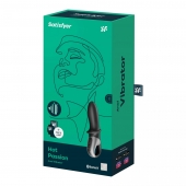 Черный анальный вибратор Hot Passion с функцией нагрева - Satisfyer - в Абакане купить с доставкой