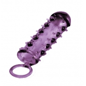 Закрытая фиолетовая насадка с пупырышками SAMURAI PENIS SLEEVE PURPLE - 14,5 см. - NMC - в Абакане купить с доставкой