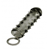 Дымчатая стимулирующая насадка с закрытой головкой SAMURAI PENIS SLEEVE BLACK - 14,5 см. - NMC - в Абакане купить с доставкой