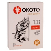 Тонкие презервативы OKOTO Thin Extra Soft - 3 шт. - Sitabella - купить с доставкой в Абакане