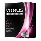 Ультратонкие презервативы VITALIS PREMIUM super thin - 3 шт. - Vitalis - купить с доставкой в Абакане