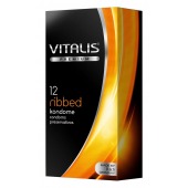 Ребристые презервативы VITALIS PREMIUM ribbed - 12 шт. - Vitalis - купить с доставкой в Абакане
