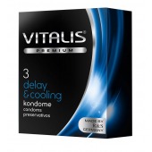Презервативы VITALIS PREMIUM delay   cooling с охлаждающим эффектом - 3 шт. - Vitalis - купить с доставкой в Абакане