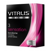 Презервативы с пупырышками и кольцами VITALIS PREMIUM sensation - 3 шт. - Vitalis - купить с доставкой в Абакане