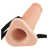 Телесный реалистичный фаллоимитатор с полостью Silicone Hollow Extension - 20 см. - Pipedream - купить с доставкой в Абакане