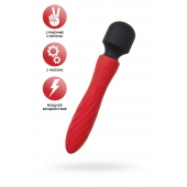 Красно-черный двусторонний вибромассажер Black Red - 21 см. - ToyFa купить в Абакане с доставкой в Orgasmix.ru Красно-черный двусторонний вибромассажер Black Red - 21 см. - ToyFa